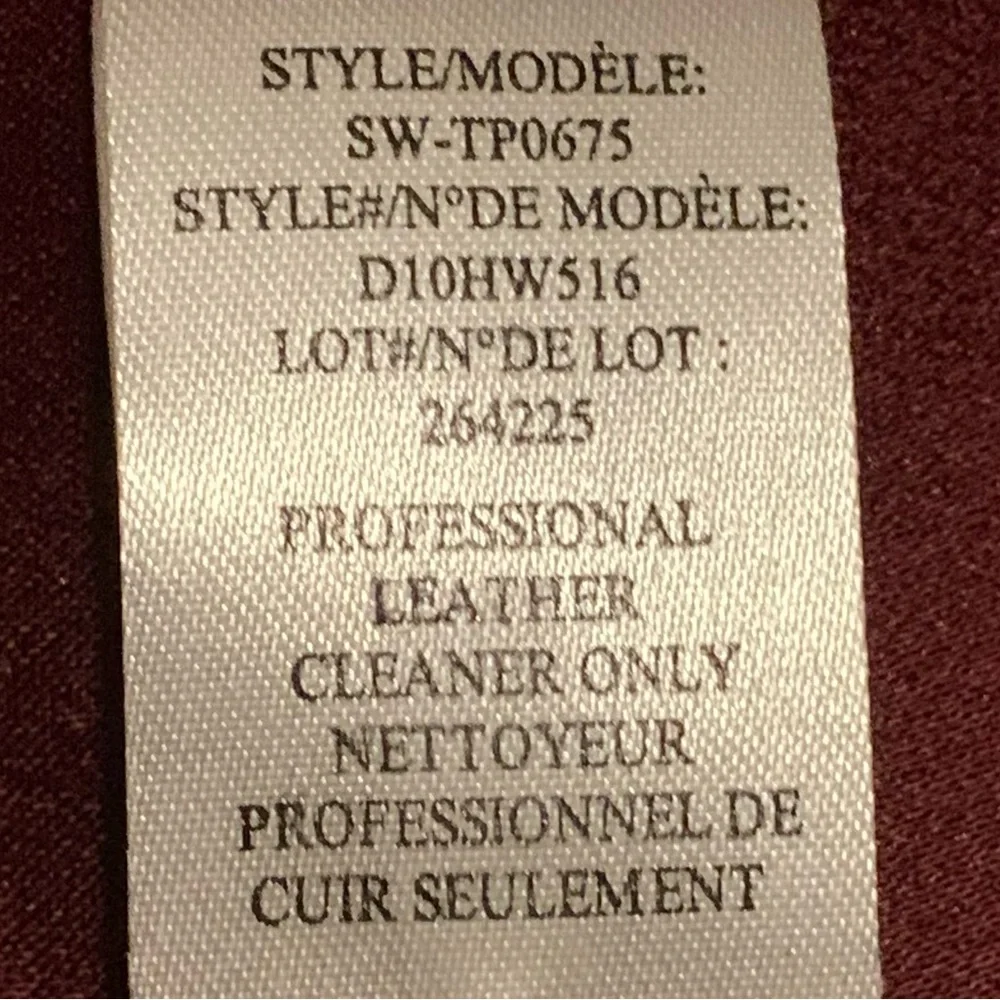 Helmut Lang Satin Burgundy With Black Lamb Leather Trim Tank Top Size L - Picture 8 of 10